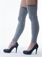 Legwarmers lurex silver