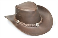 Cowboy hat (leather) dark brown