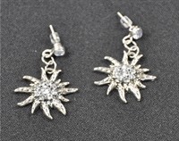Oorbellen Edelweiss oktoberfeest zilver