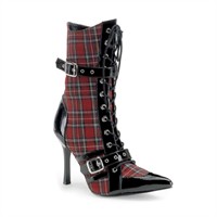 Rocker Schnürstiefel rot/schwarz