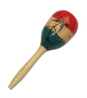 Rassel Holz bemalt pro Stück (Ø=7 cm)