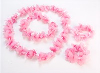 Hawai Kette A+S-Band rosa/weiss