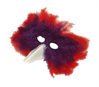 Vogel Design Maske lila/Rot (33x27 cm)