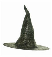 Hexenhut Spinnennetz schwarz/silber