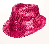 Hut Pailletten Pink