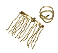 Cleopatra (Haarband mit Perlen, Armband Schlange) 