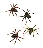 Neon Spinnen Halloween 4St.