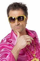 Brille Pailletten gold