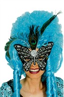 Mask black/silver peacock's eye