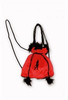 Tas duivel rood/zwart halloween