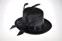 Hat black glitter & decoration