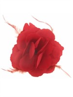 Flower red with hair elastic