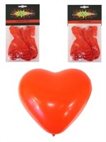 Ballonnen rood harts 22cm 6 stuks