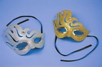 Mask silver glitter