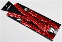 Hosenträger Pailletten rot