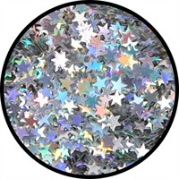 Glittersterren zilver 
