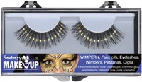 Wimpern schwarz/gold superlang