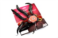  Stirnband rot mit schmuck  