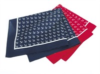 Halsdoek rood anker  54x54cm