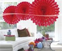Honingraat rood decoratie 45cm