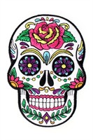 Hotfix iron application  Day of the Dead  11.5x8cm