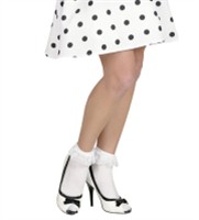 Socks white with lace  one size