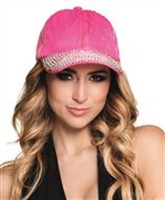 Cap pink sequins & studs (adaptable)