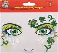 Sticker face / body shamrocks