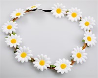 Blumenkranz Hippie mit Blatt 
