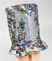 Hoed hoog omkeerbare pailletten