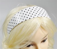 Diadeem wit/zwart bollen