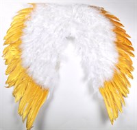 Verenvleugels wit met goud 56x56cm