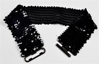 Gürtel Pailletten schwarz Stretch