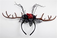 Hair circlet antlers with roses & twigs