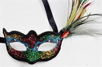 Eye mask with peacockfeather