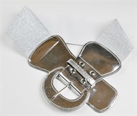Gürtel silber elastisch   100cm