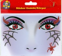 Sticker face/body spiderweb
