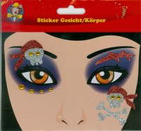 Sticker Gesicht/Körper Pirat 