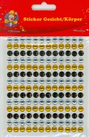 Sticker round silver / gold / black 6mm