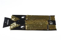 Hosenträger Pailletten gold 