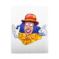 Fensterkleber Clown Hut rot