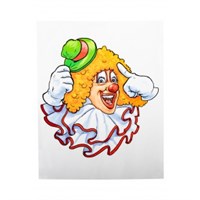 Fensterkleber Clown Hut grün
