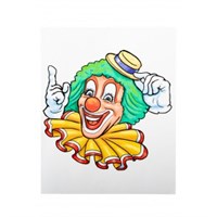 Fensterkleber Clown Hut gelb
