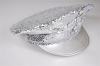 Cap glitter silver