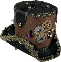 Hoge hoed Medium Steampunk met clips