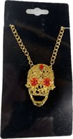 Kette Totenkopf gold