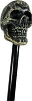 Totenkopf silber auf Stab 60cm