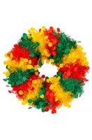 PET Door wreath r/y/gr with confetti