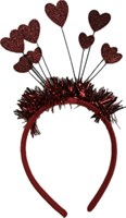 Haarreif Herzen rot