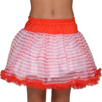 Petticoat strepen rood/wit